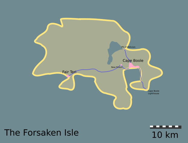 Map of the Forsaken Isle Map of the Forsaken Isle